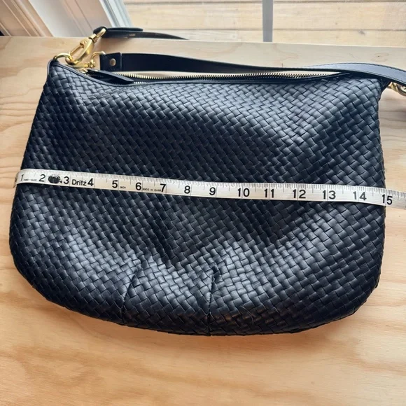 Quince Italian Leather Convertible Crescent Handwoven Shoulder Bag - Picture 9 of 9